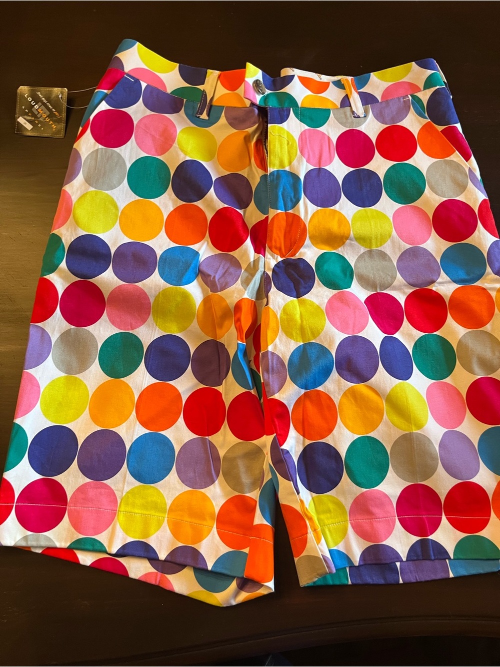 Loudmouth Men's Multicolor Polka Dot Golf Shorts -  Print Disco Balls sz36
